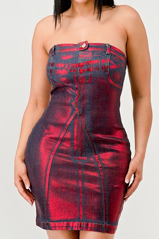 Hellcat Denim Dress - Too Dimes Boutique