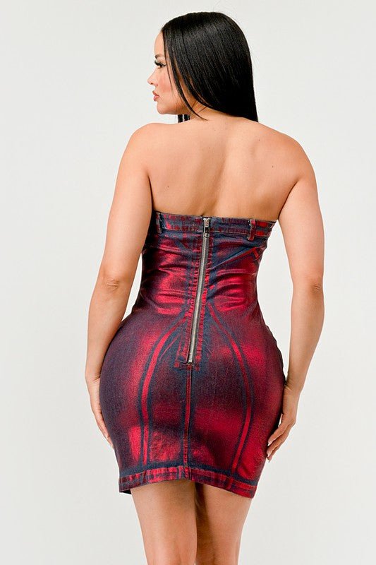 Hellcat Denim Dress - Too Dimes Boutique