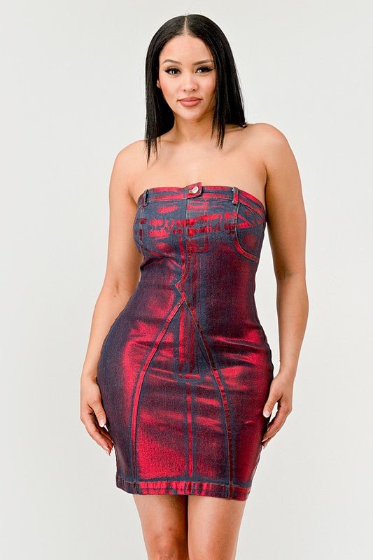 Hellcat Denim Dress - Too Dimes Boutique