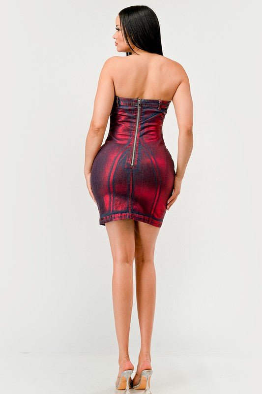 Hellcat Denim Dress - Too Dimes Boutique