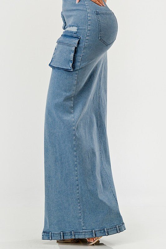 Urban Chic Denim Gown - Too Dimes Boutique