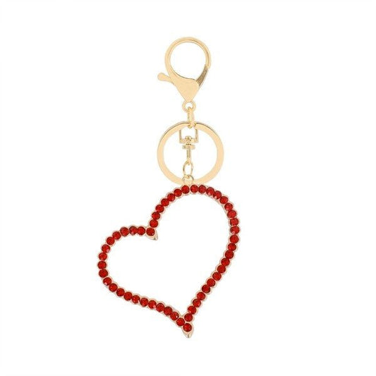 LARGE RHINESTONE HEART KEY HOLDER - Too Dimes Boutique
