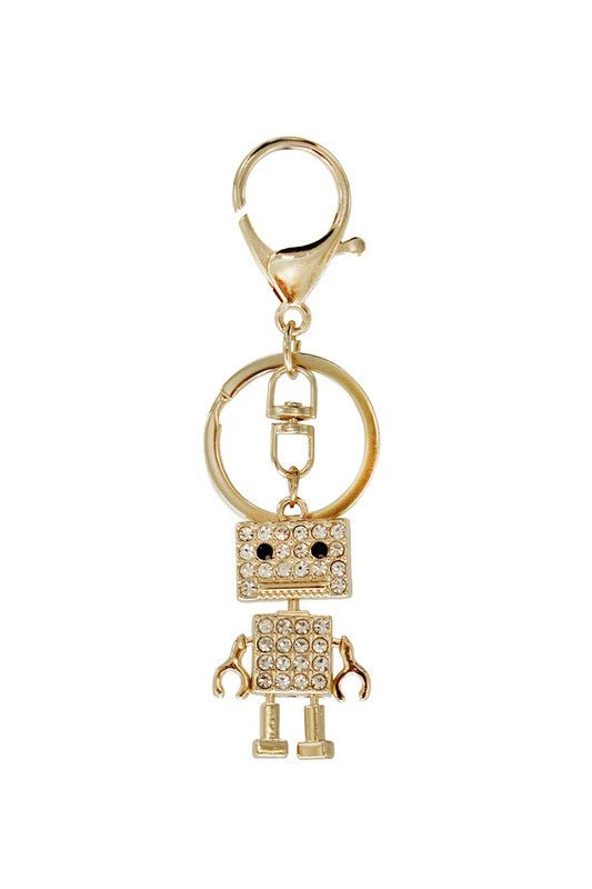 RHINESTONE ROBOT KEY HOLDER - Too Dimes Boutique