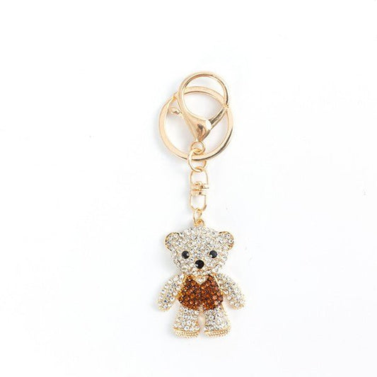RHINESTONE BEAR KEYCHAIN - Too Dimes Boutique