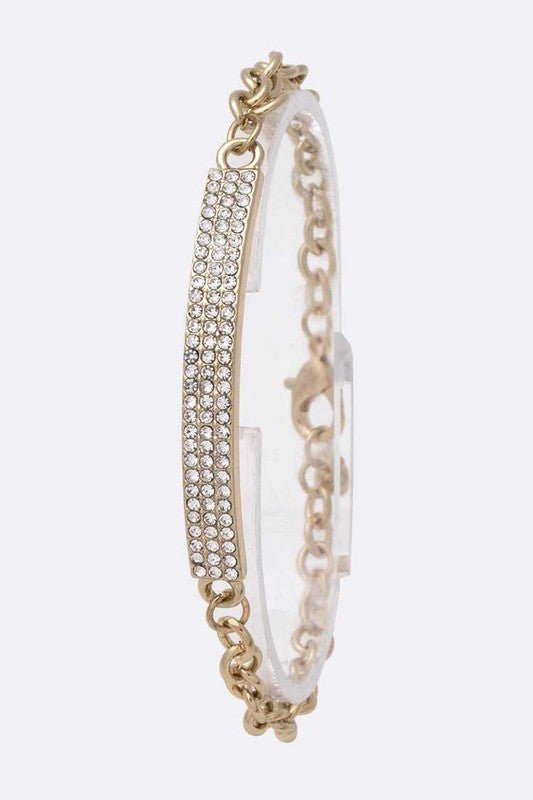 Crystal Bezel Bracelet Watch Set - Too Dimes Boutique