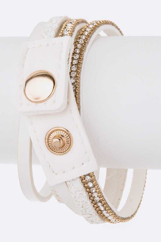 Crystal Bezel Fashion Watch Bracelet Set - Too Dimes Boutique