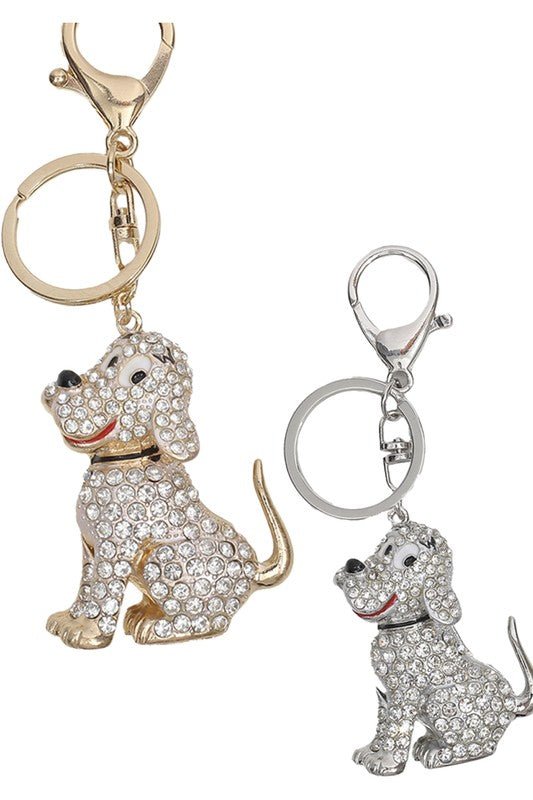 Sparkling Puppy Keychain - Too Dimes Boutique
