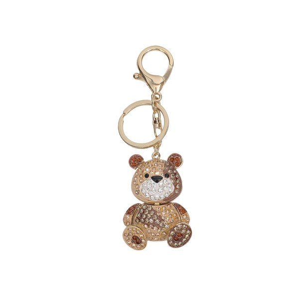 Sparkling Brown Bear Keychain - Too Dimes Boutique