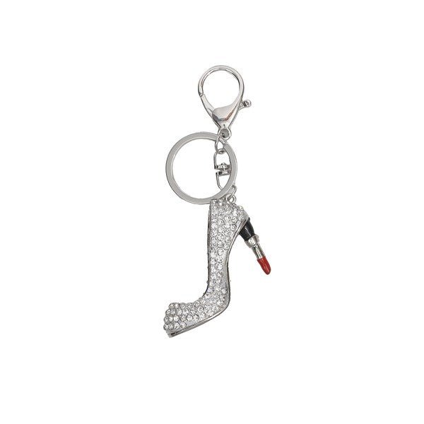 Sparkling High Heel & Lipstick Keychain - Too Dimes Boutique
