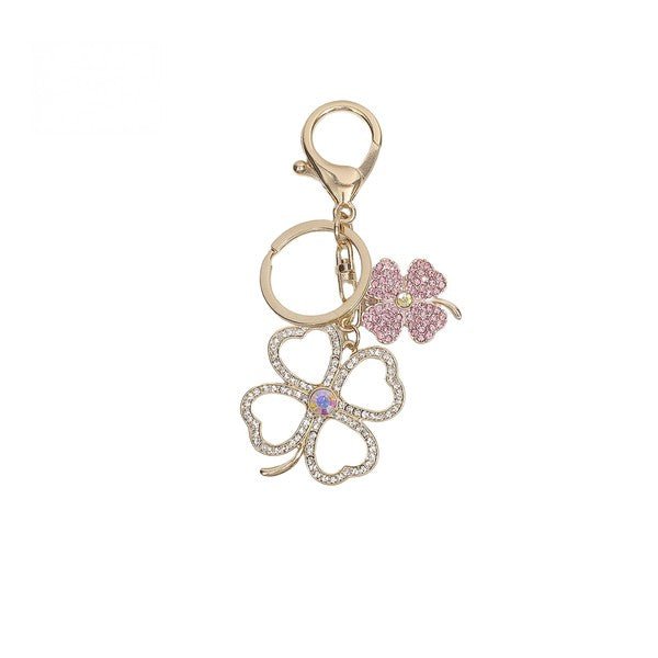 Sparkling Four - Leaf Clover Keychain - Too Dimes Boutique