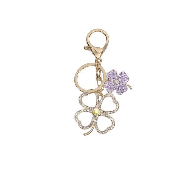Sparkling Four - Leaf Clover Keychain - Too Dimes Boutique
