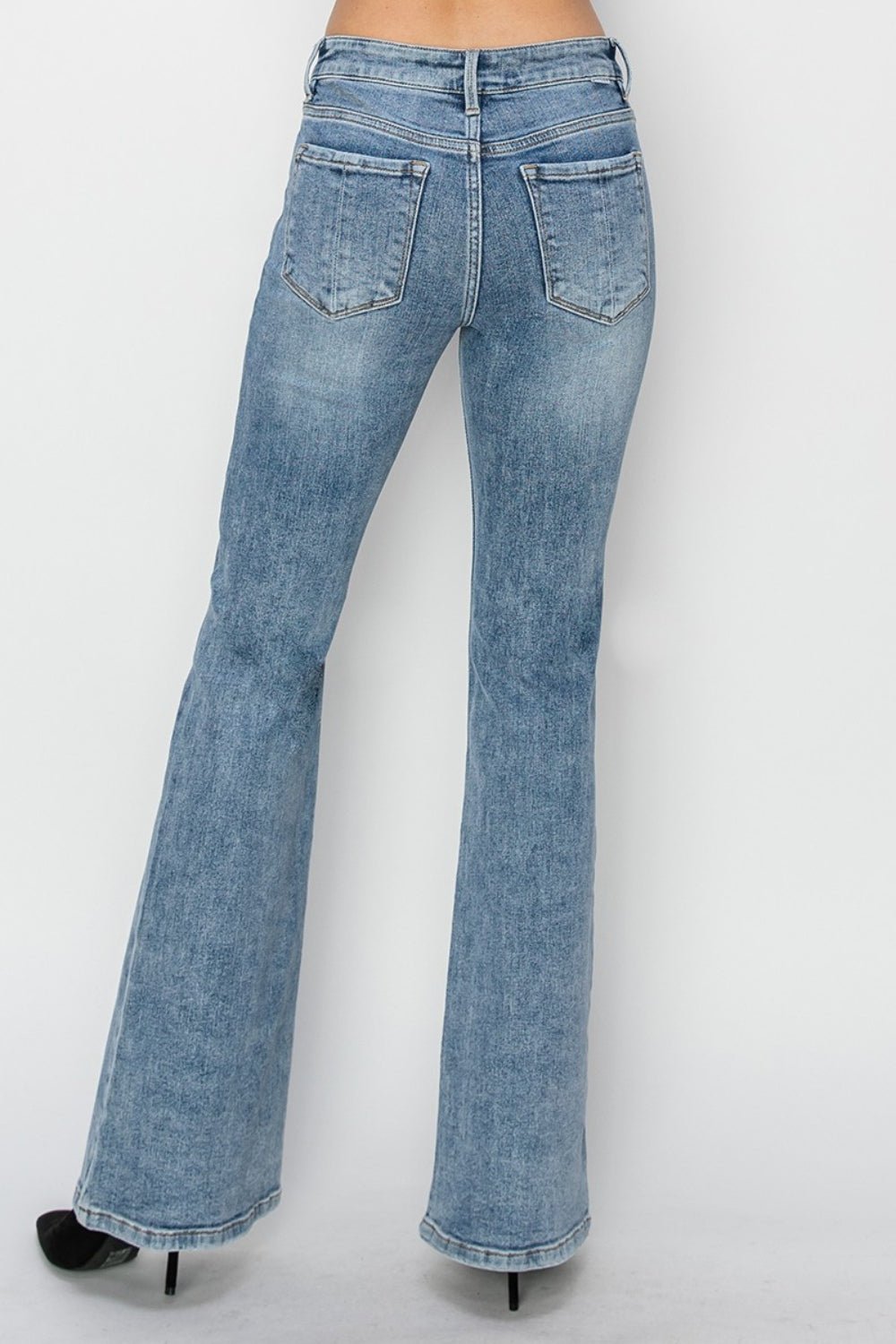 RISEN Full Size Mid Rise Bootcut Jeans - Too Dimes Boutique