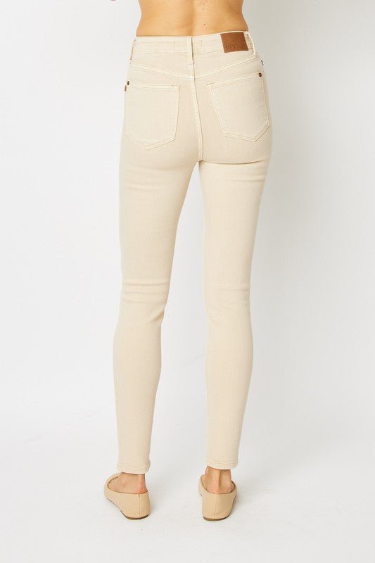 Judy Blue Full Size Garment Dyed Tummy Control Skinny Jeans - Too Dimes Boutique