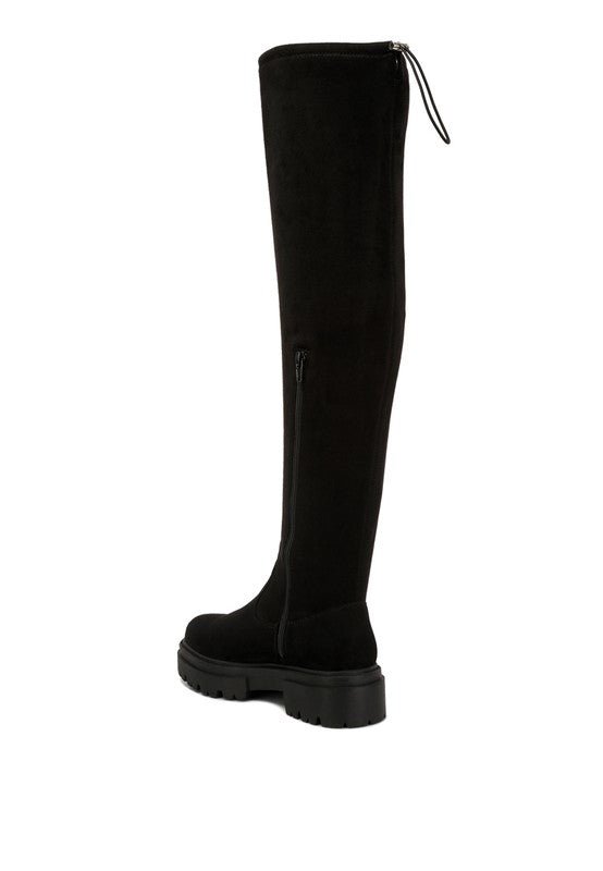 Babette Drawstring Detail Knee High Boots - Too Dimes Boutique