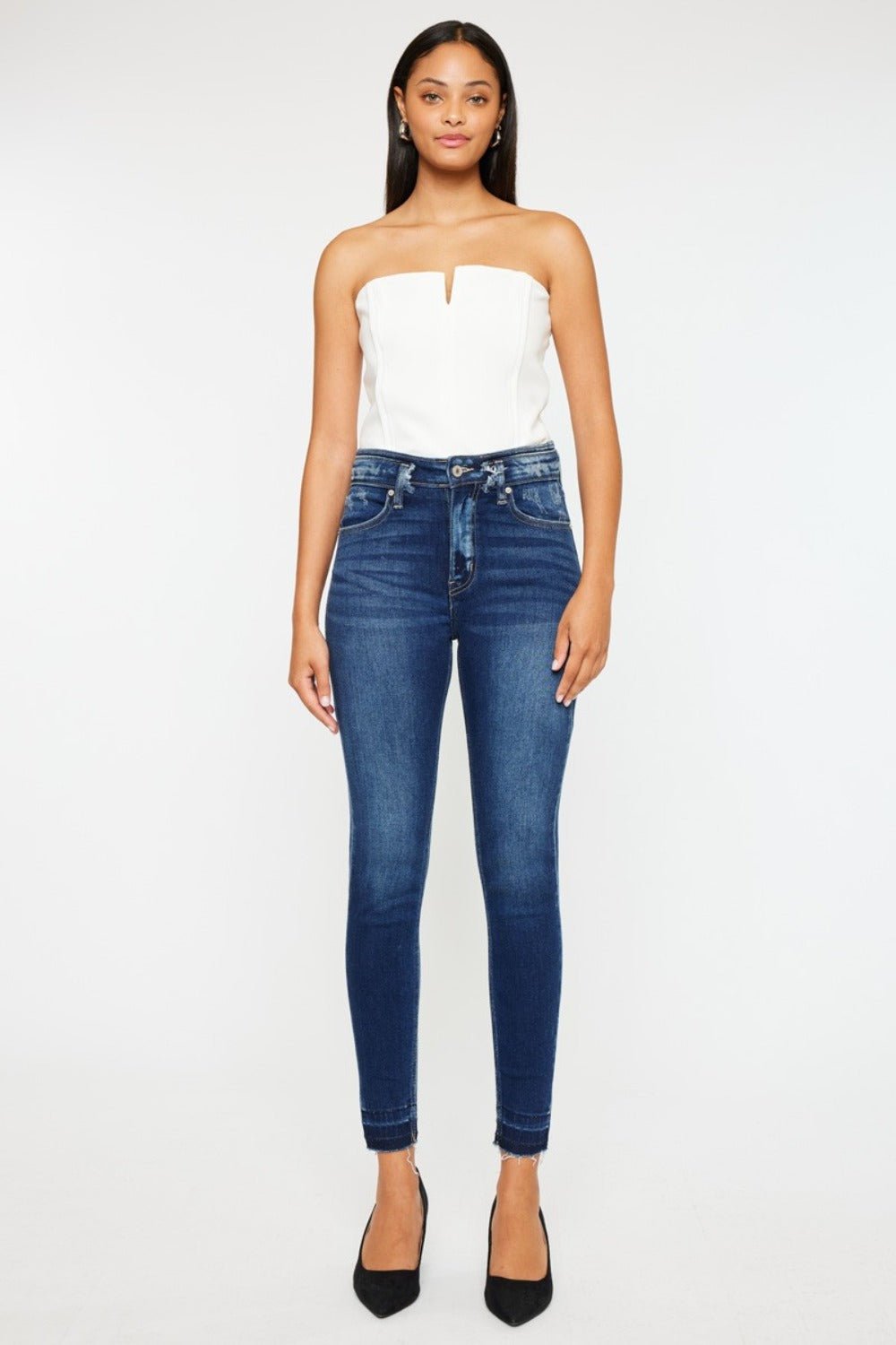Kancan Full Size High Rise Ankle Skinny Jeans - Too Dimes Boutique