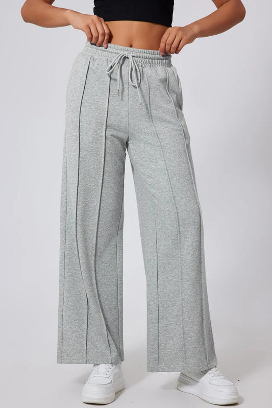 Drawstring Wide Leg Active Pants - Too Dimes Boutique