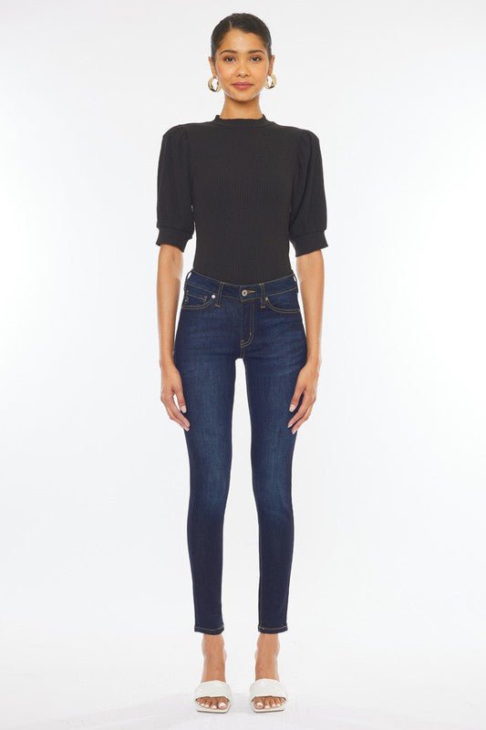 Mid Rise Basic Super Skinny Jeans - Too Dimes Boutique