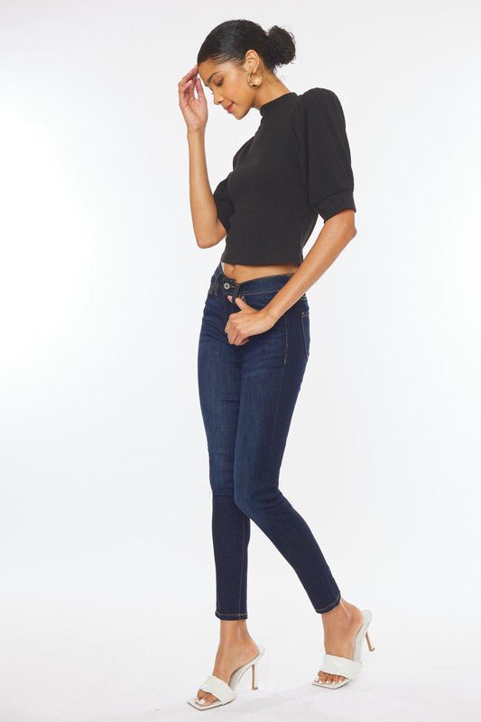 Mid Rise Basic Super Skinny Jeans - Too Dimes Boutique
