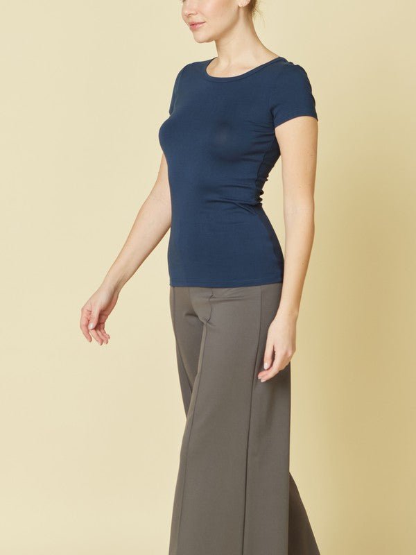 BAMBOO CREWNECK TOP - Too Dimes Boutique