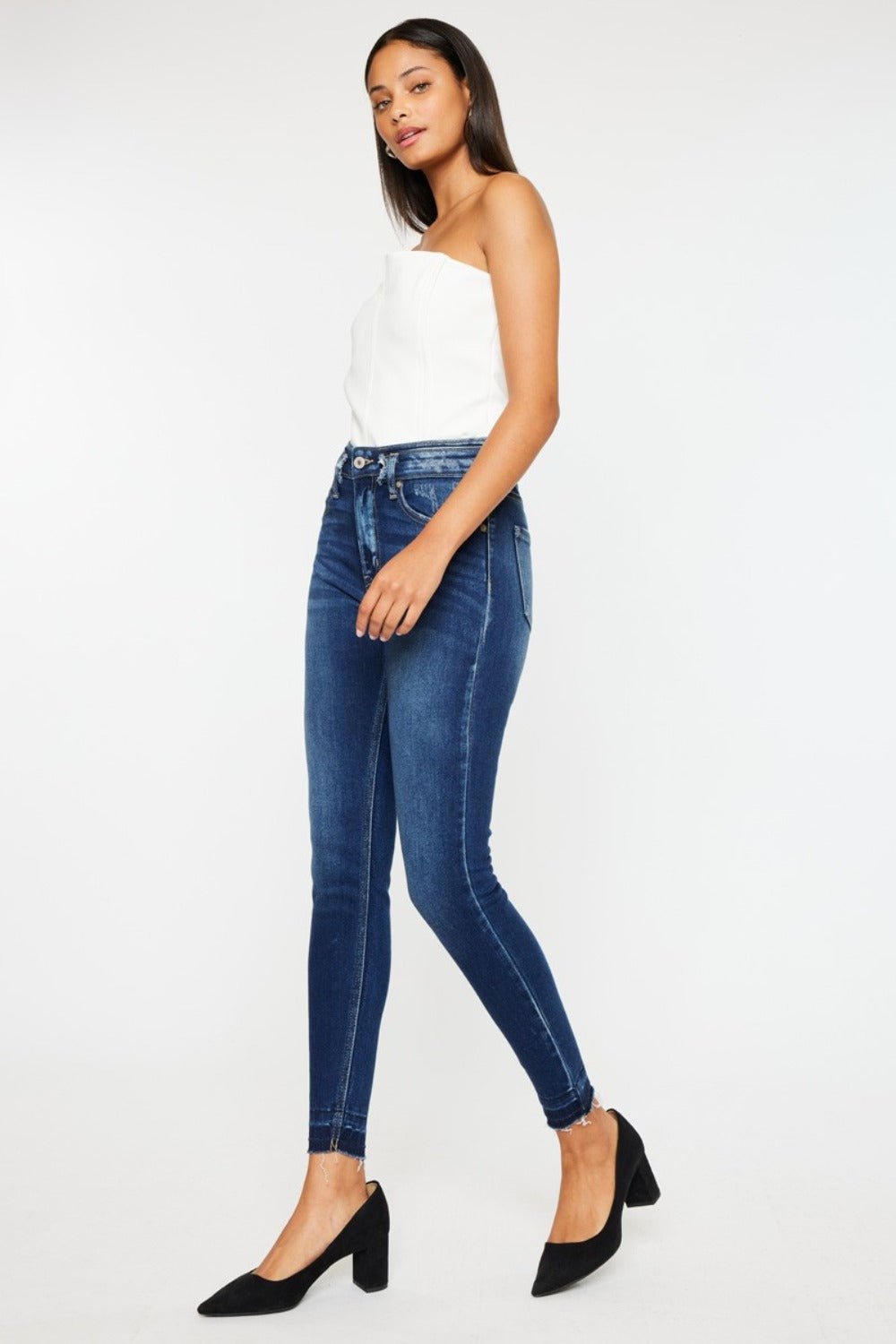 Kancan Full Size High Rise Ankle Skinny Jeans - Too Dimes Boutique