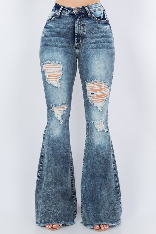 Storm Bell Bottom Jean - 32" Inseam - Too Dimes Boutique