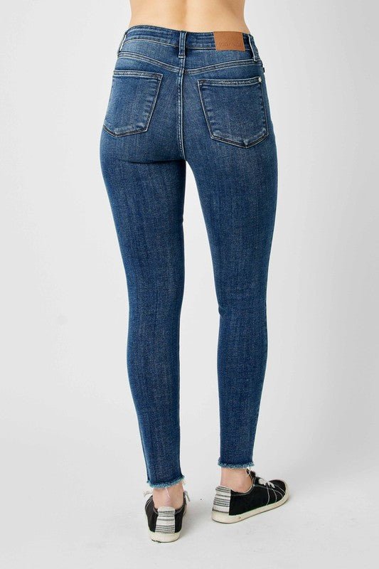 Judy Blue Full Size High Waist Distressed Skinny Jeans - Too Dimes Boutique