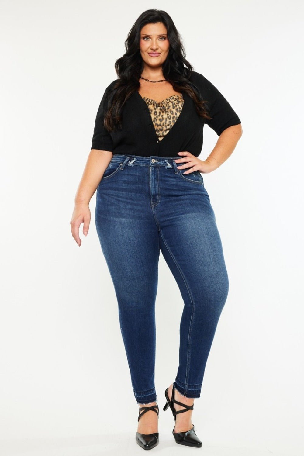 Kancan Full Size High Rise Ankle Skinny Jeans - Too Dimes Boutique