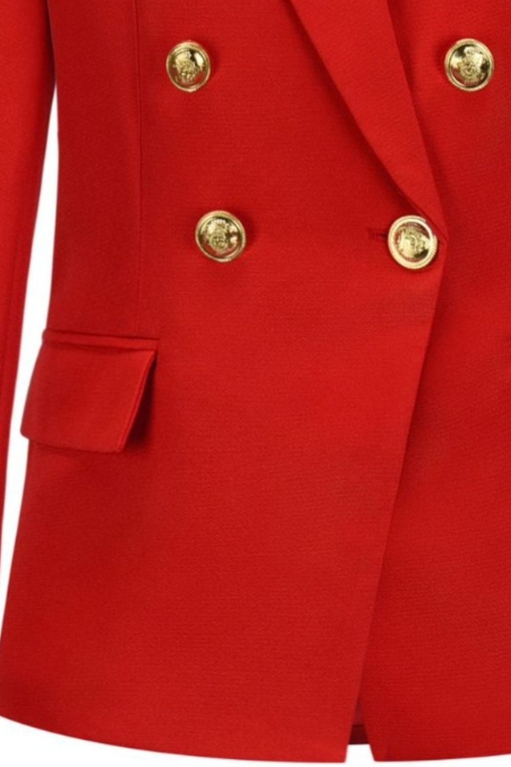 Lapel Collar Long Sleeve Blazer - Too Dimes Boutique