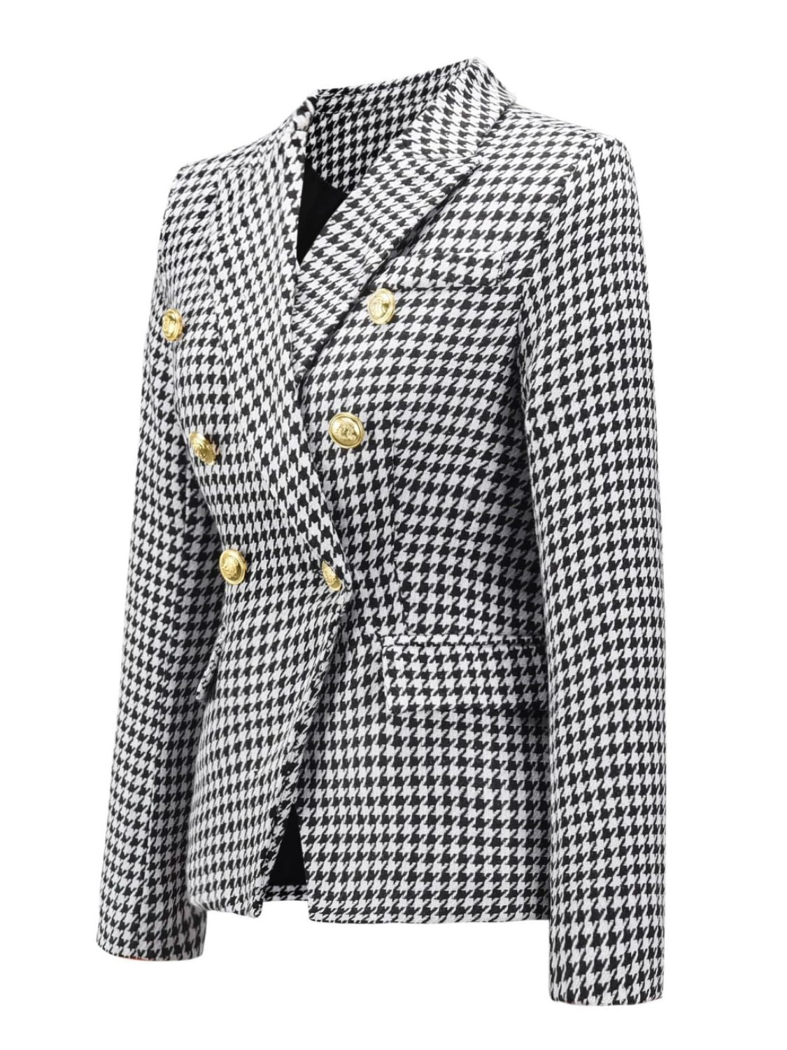 Lapel Collar Long Sleeve Blazer - Too Dimes Boutique