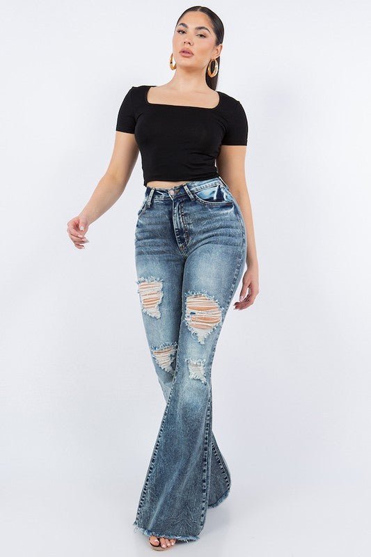 Storm Bell Bottom Jean - 32" Inseam - Too Dimes Boutique