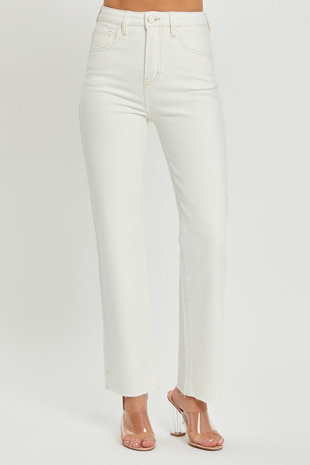 RISEN Jeans Tummy Control High - Rise Full Size Straight Leg Denim - Too Dimes Boutique