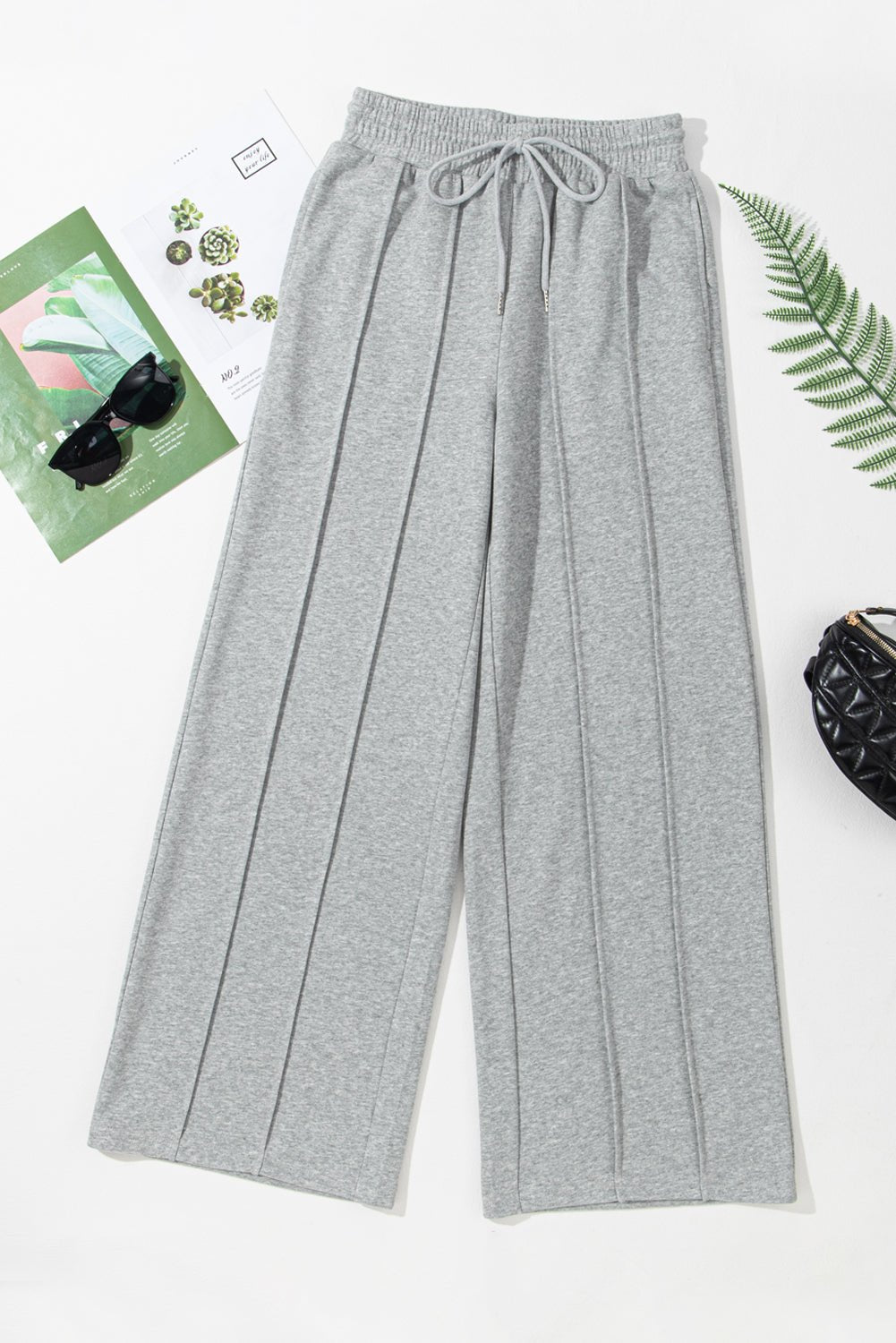 Drawstring Wide Leg Active Pants - Too Dimes Boutique