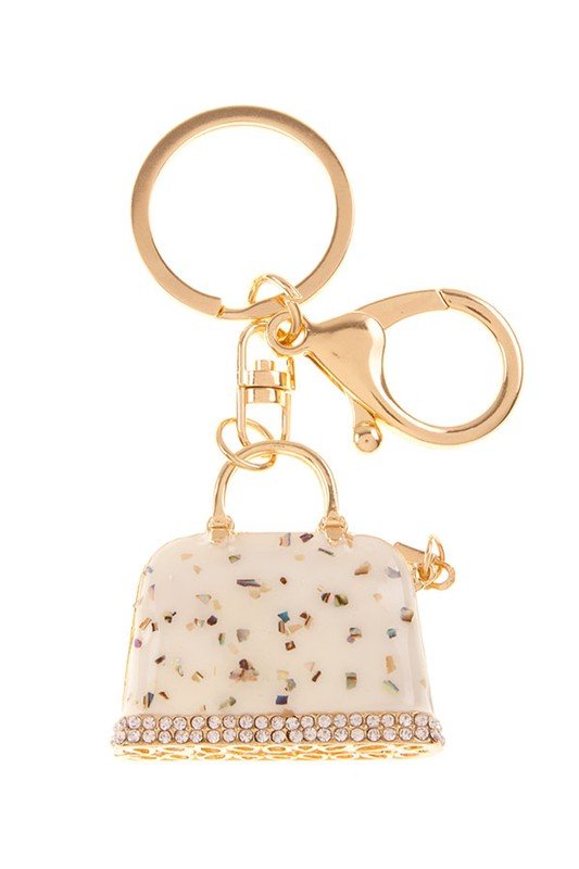 SHINY HAND BAG KEY CHAIN - Too Dimes Boutique