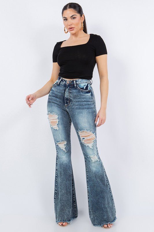 Storm Bell Bottom Jean - 32" Inseam - Too Dimes Boutique