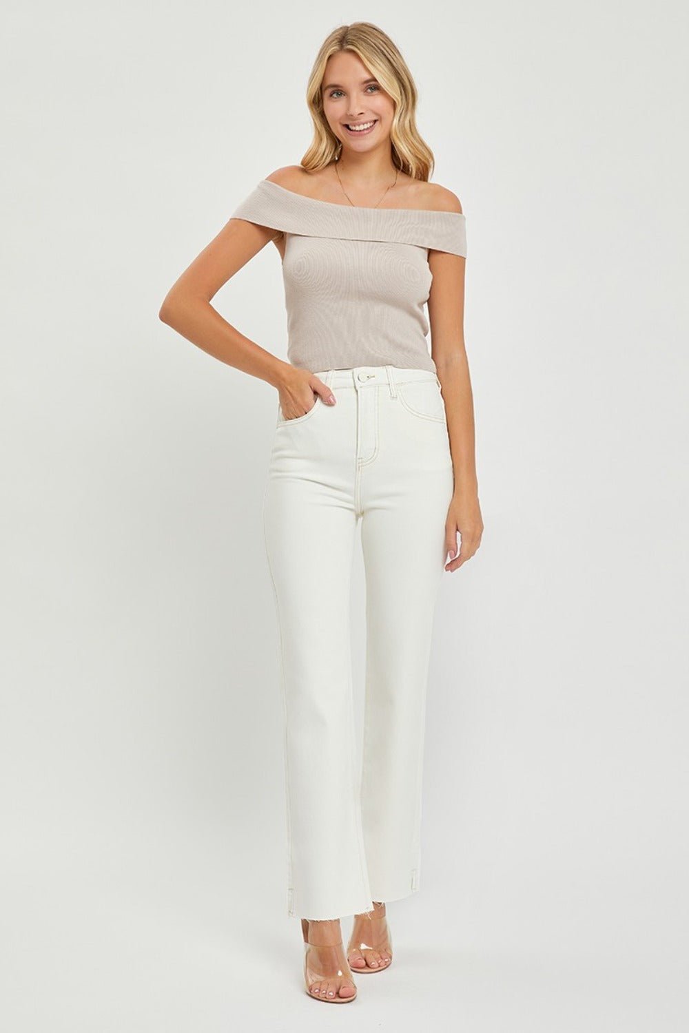 RISEN Jeans Tummy Control High - Rise Full Size Straight Leg Denim - Too Dimes Boutique