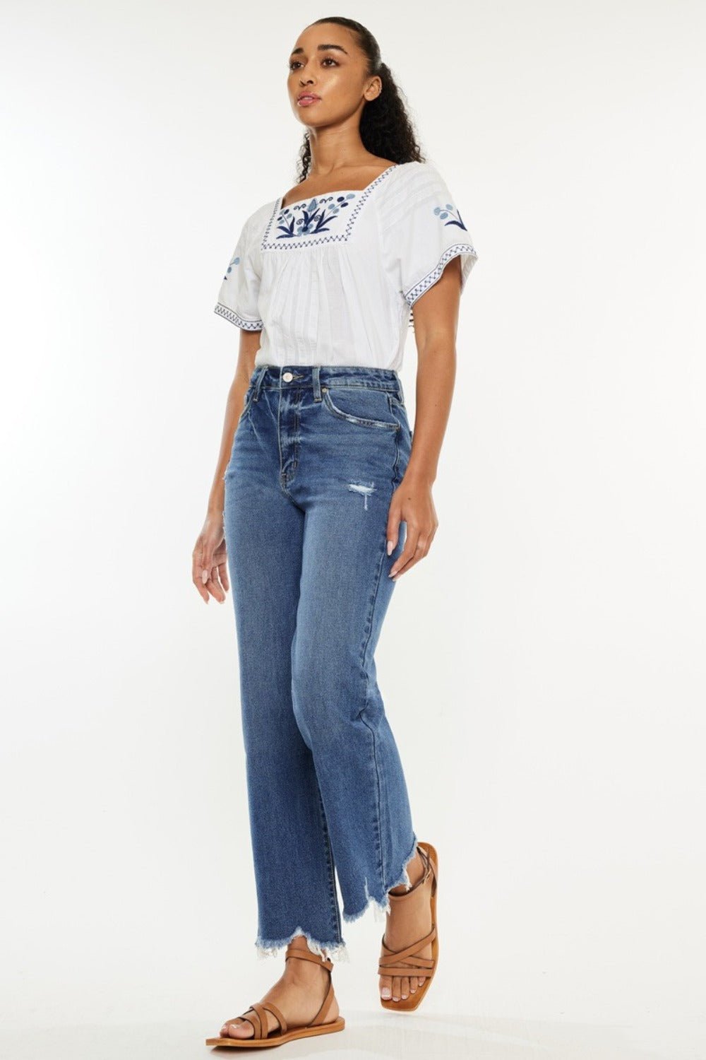 Kancan Full Size High Rise Slim Wide Leg Jeans - Too Dimes Boutique