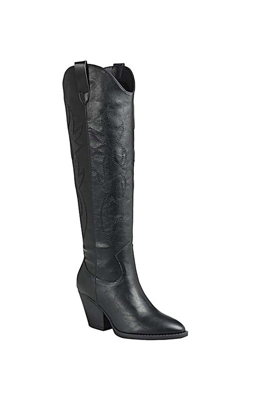 RIVER - 17 - KNEE HIGH WESTERN BOOT - Too Dimes Boutique