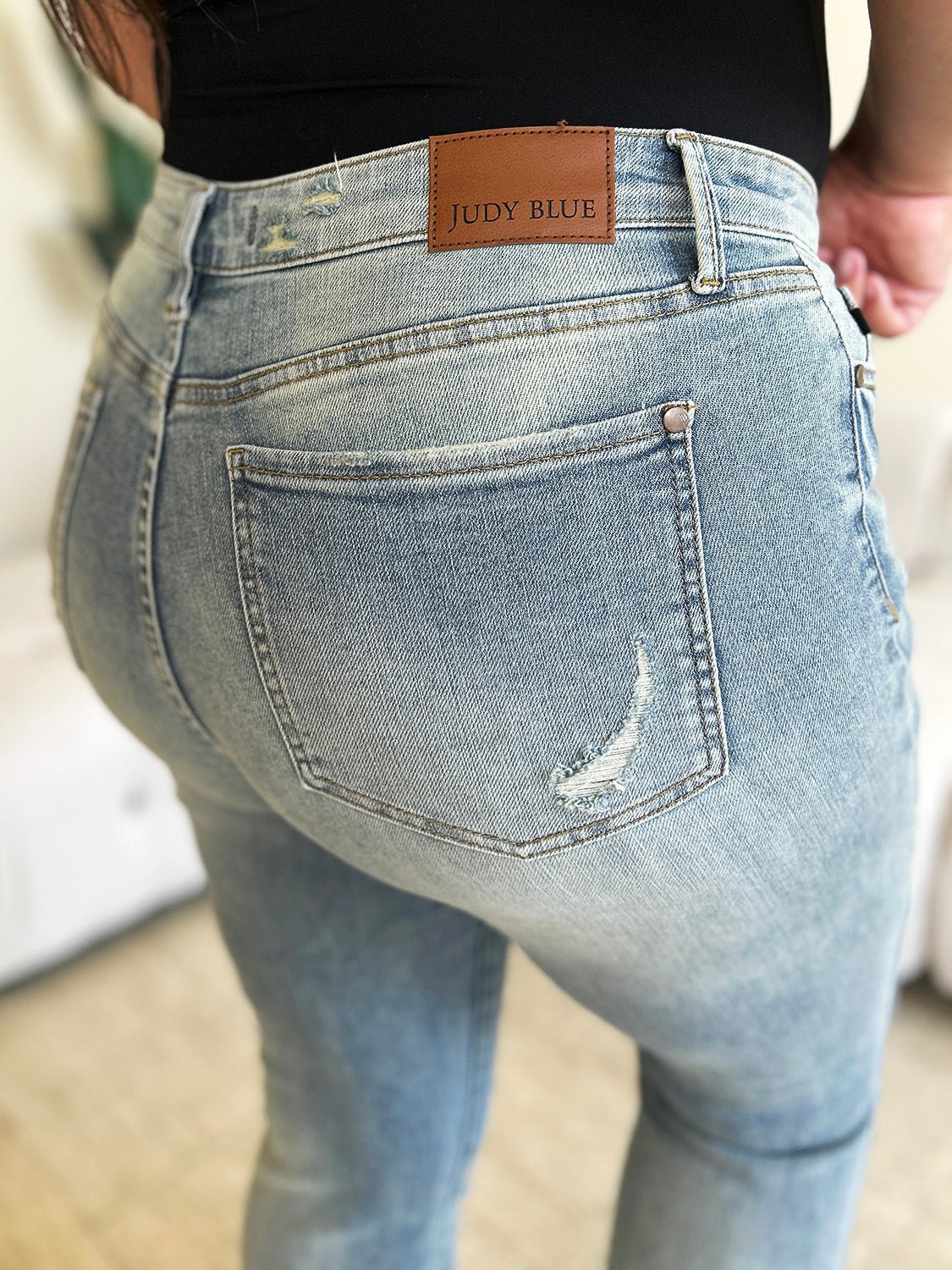 Judy Blue Full Size Mid Rise Flare Jeans - Too Dimes Boutique