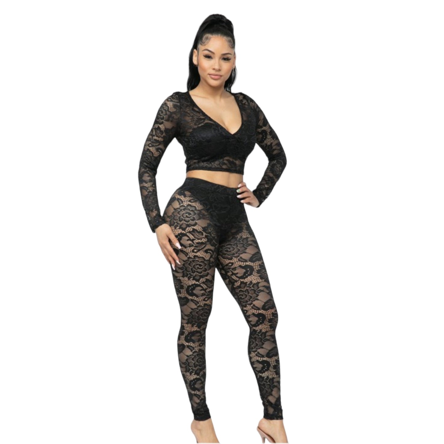 Lace Two Piece Set  -  TOODIMES